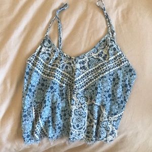 Cropped spaghetti strap shirt